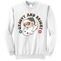 Groovy And Bright Santa Retro Christmas Winter Party Sweatshirt