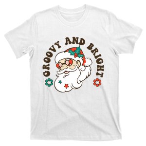 Groovy And Bright Santa Retro Christmas Winter Party T-Shirt