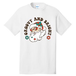 Groovy And Bright Santa Retro Christmas Winter Party Tall T-Shirt