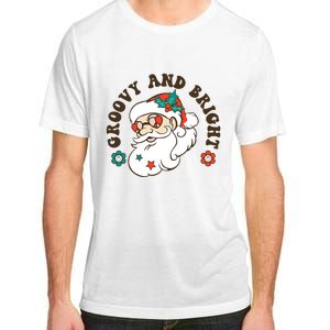 Groovy And Bright Santa Retro Christmas Winter Party Adult ChromaSoft Performance T-Shirt