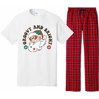 Groovy And Bright Santa Retro Christmas Winter Party Pajama Set