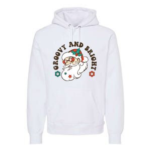 Groovy And Bright Santa Retro Christmas Winter Party Premium Hoodie