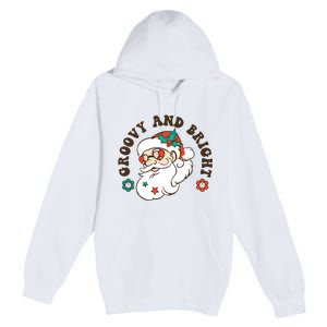 Groovy And Bright Santa Retro Christmas Winter Party Premium Pullover Hoodie