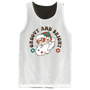 Groovy And Bright Santa Retro Christmas Winter Party Mesh Reversible Basketball Jersey Tank