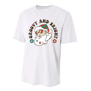 Groovy And Bright Santa Retro Christmas Winter Party Performance Sprint T-Shirt