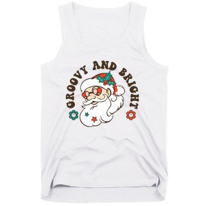 Groovy And Bright Santa Retro Christmas Winter Party Tank Top