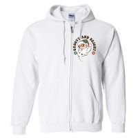 Groovy And Bright Santa Retro Christmas Winter Party Full Zip Hoodie