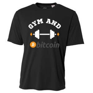 Gym And Bitcoin Fun Crypto Gym Wear Bitcoin Gym Bodybuilding Cooling Performance Crew T-Shirt