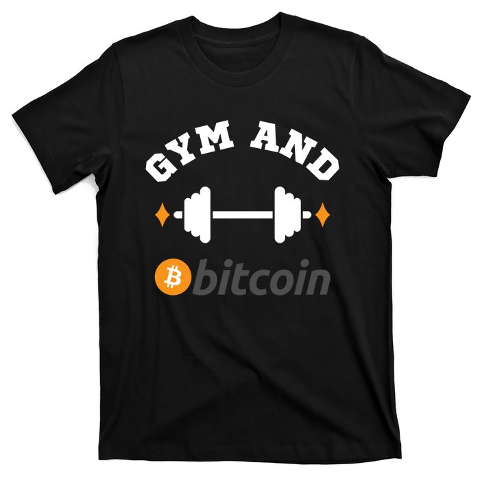 Gym And Bitcoin Fun Crypto Gym Wear Bitcoin Gym Bodybuilding T-Shirt