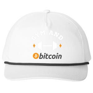 Gym And Bitcoin Fun Crypto Gym Wear Bitcoin Gym Bodybuilding Snapback Five-Panel Rope Hat