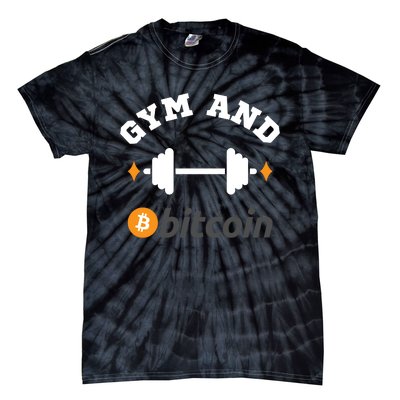 Gym And Bitcoin Fun Crypto Gym Wear Bitcoin Gym Bodybuilding Tie-Dye T-Shirt