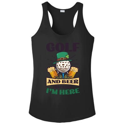 Golf And Beer Design St Patricks Golfing Gift Ladies PosiCharge Competitor Racerback Tank