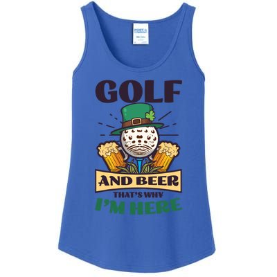 Golf And Beer Design St Patricks Golfing Gift Ladies Essential Tank