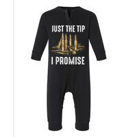 Gun Ammo Bullet Lover Funny Just The Tip I Promise Infant Fleece One Piece