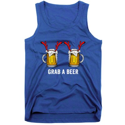 Grab A Beer Boobs Ugly Christmas Sweater Sexy Funny Tits Gift Tank Top