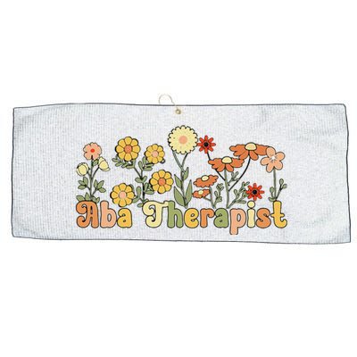 Groovy Applied Behavior Analysis Therapist Flowers Large Microfiber Waffle Golf Towel