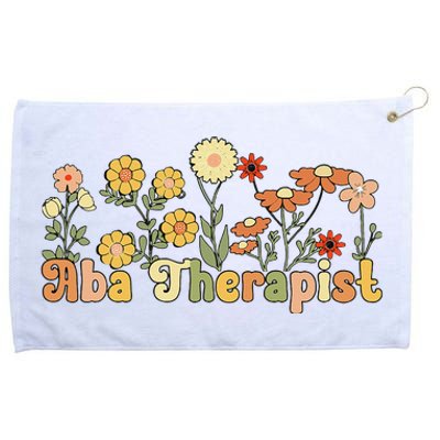 Groovy Applied Behavior Analysis Therapist Flowers Grommeted Golf Towel