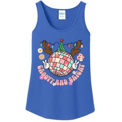 Groovy And Bright Disco Ball Christmas Party Xmasgiftthemed Meaningful Gift Ladies Essential Tank