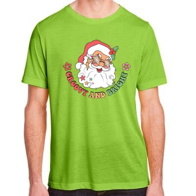 Groovy And Bright Santa Claus Christmas Adult ChromaSoft Performance T-Shirt