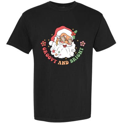 Groovy And Bright Santa Claus Christmas Garment-Dyed Heavyweight T-Shirt