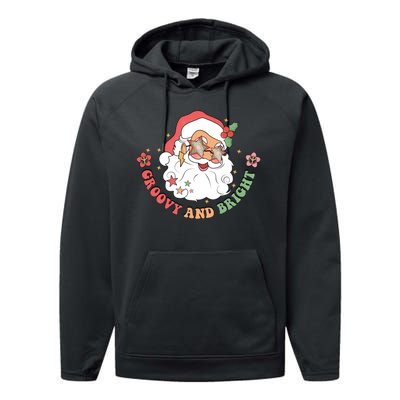 Groovy And Bright Santa Claus Christmas Performance Fleece Hoodie