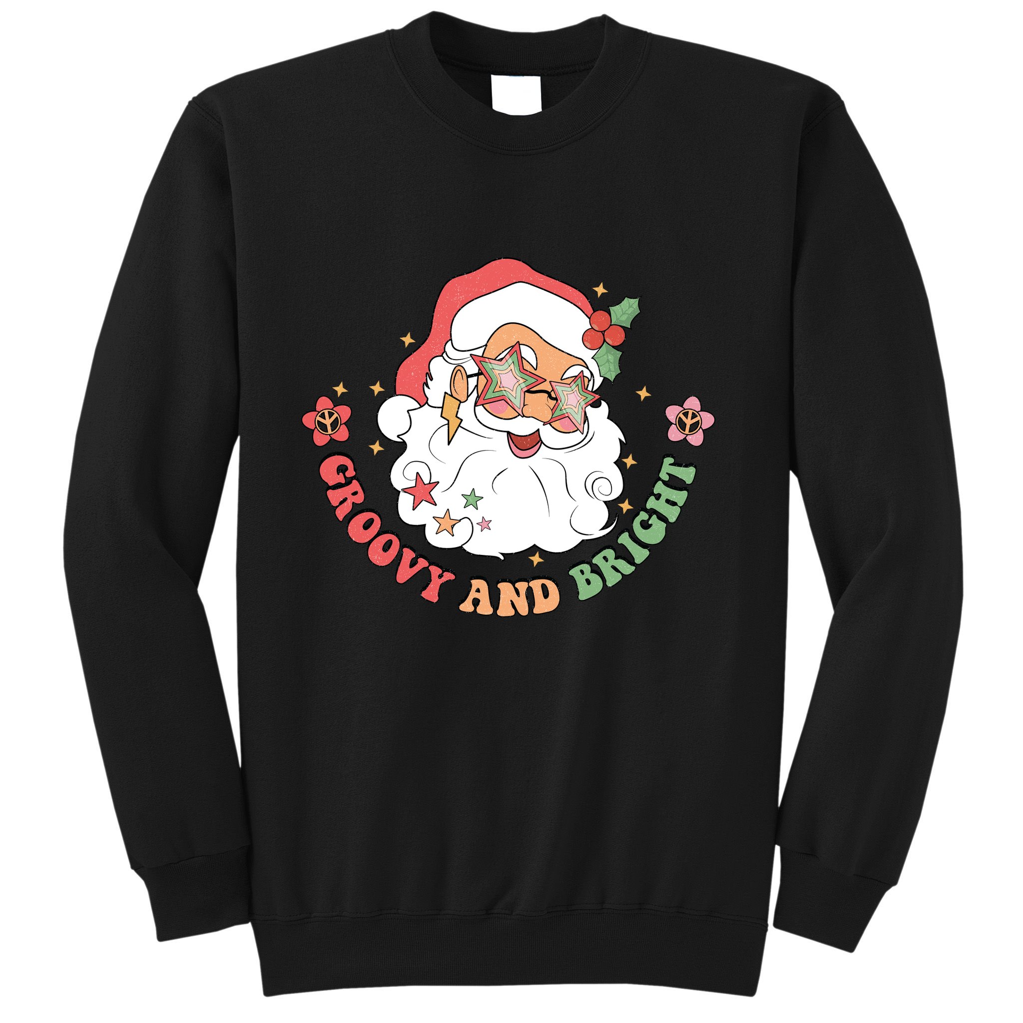 Groovy And Bright Santa Claus Christmas Sweatshirt