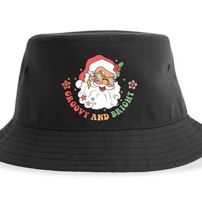 Groovy And Bright Santa Claus Christmas Sustainable Bucket Hat