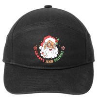 Groovy And Bright Santa Claus Christmas 7-Panel Snapback Hat