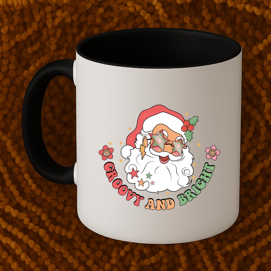 Groovy And Bright Santa Claus Christmas Mug