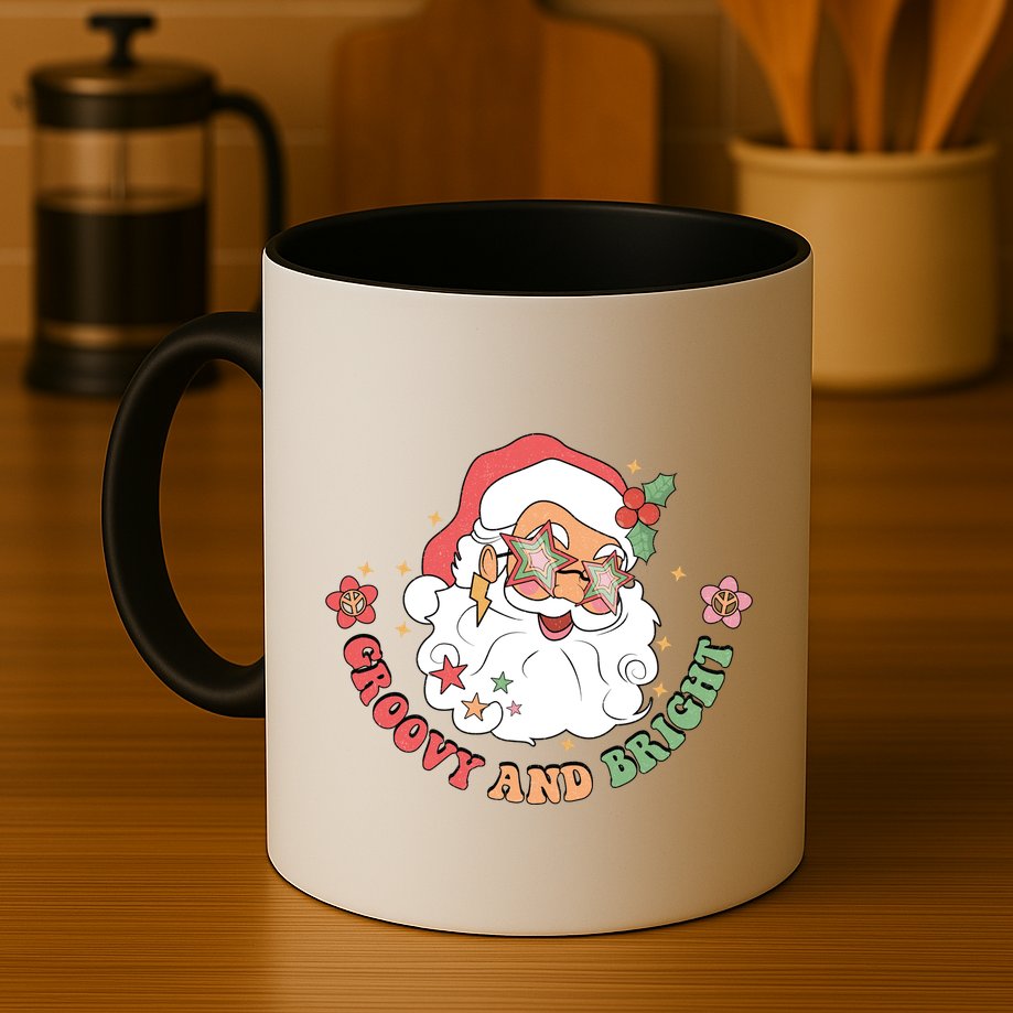 Groovy And Bright Santa Claus Christmas Mug
