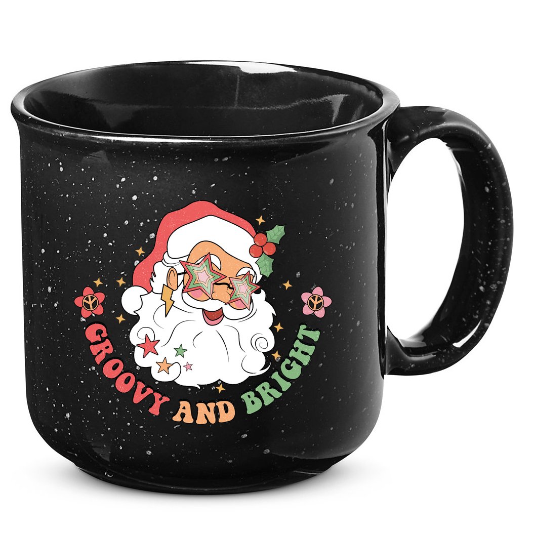 Groovy And Bright Santa Claus Christmas 15oz Campfire Ceramic Mug