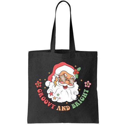 Groovy And Bright Santa Claus Christmas Tote Bag