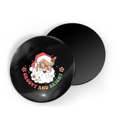 Groovy And Bright Santa Claus Christmas Magnet