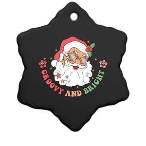 Groovy And Bright Santa Claus Christmas Ceramic Star Ornament