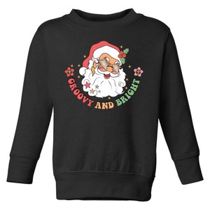 Groovy And Bright Santa Claus Christmas Toddler Sweatshirt