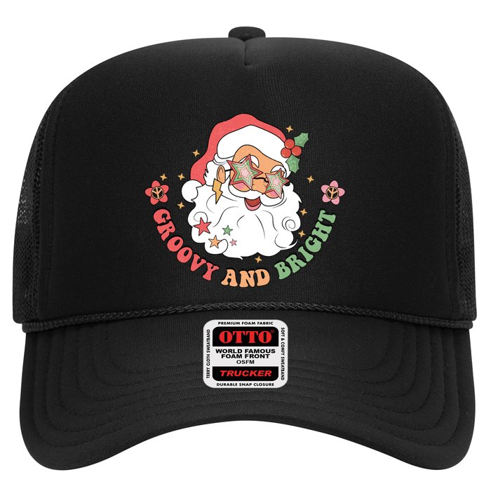 Groovy And Bright Santa Claus Christmas Trucker Hat