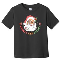 Groovy And Bright Santa Claus Christmas Toddler T-Shirt