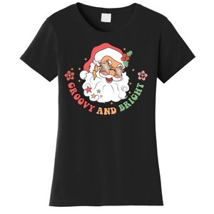 Groovy And Bright Santa Claus Christmas Women's T-Shirt