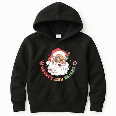 Groovy And Bright Santa Claus Christmas Kids Hoodie