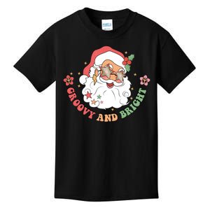 Groovy And Bright Santa Claus Christmas Kids T-Shirt