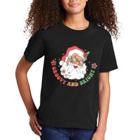 Groovy And Bright Santa Claus Christmas Kids T-Shirt