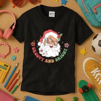 Groovy And Bright Santa Claus Christmas Kids T-Shirt