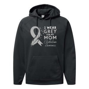 Glioblastoma Awareness Brain Cancer Performance Fleece Hoodie