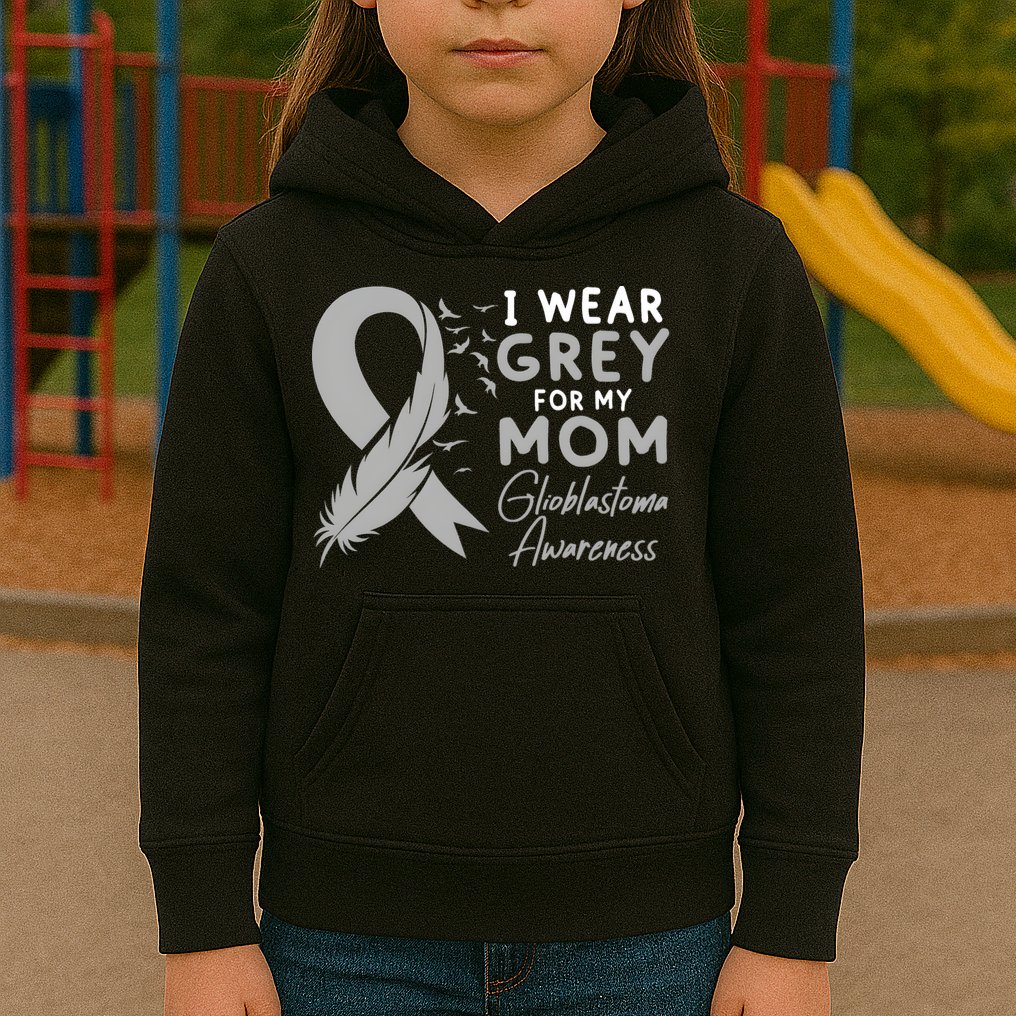 Glioblastoma Awareness Brain Cancer Kids Hoodie