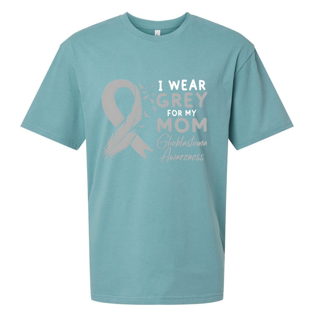 Glioblastoma Awareness Brain Cancer Sueded Cloud Jersey T-Shirt