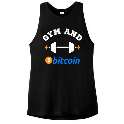 Gym And Bitcoin Fun Crypto Gym Wear Bitcoin Gym Bodybuilding Ladies PosiCharge Tri-Blend Wicking Tank