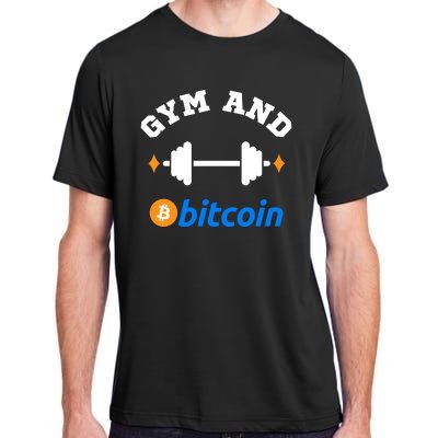 Gym And Bitcoin Fun Crypto Gym Wear Bitcoin Gym Bodybuilding Adult ChromaSoft Performance T-Shirt