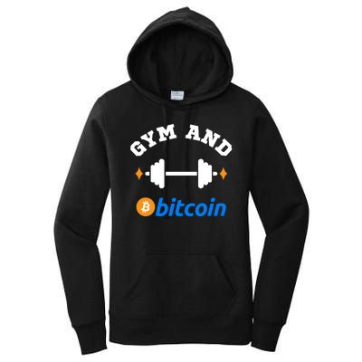 Gym And Bitcoin Fun Crypto Gym Wear Bitcoin Gym Bodybuilding Women's Pullover Hoodie