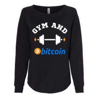 Gym And Bitcoin Fun Crypto Gym Wear Bitcoin Gym Bodybuilding Womens California Wash Sweatshirt