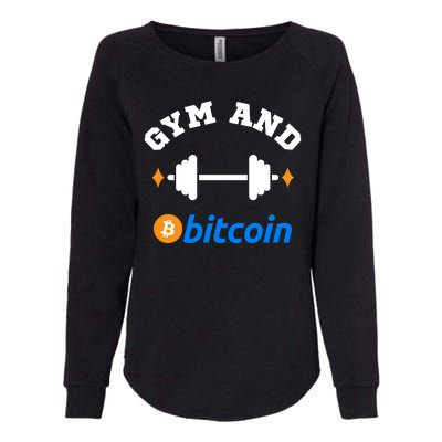 Gym And Bitcoin Fun Crypto Gym Wear Bitcoin Gym Bodybuilding Womens California Wash Sweatshirt